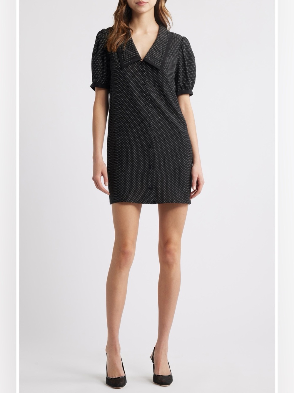 NWT $598 Frame The Polka Dot Sailor Silk Dress